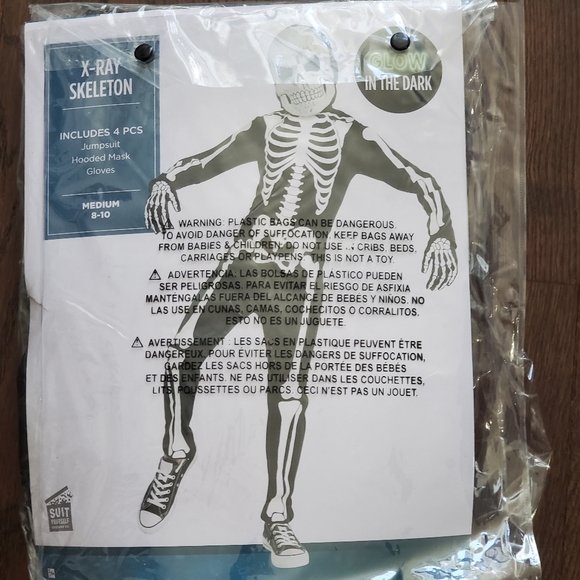 Costumes Glow In The Dark Xray Skeleton Costume Size Medium Poshmark